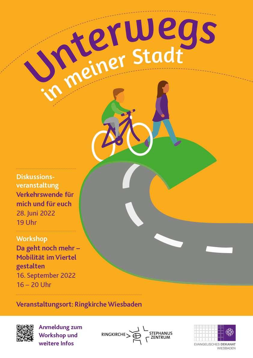 Plakat und Flyer „Unterwegs in meiner Stadt“